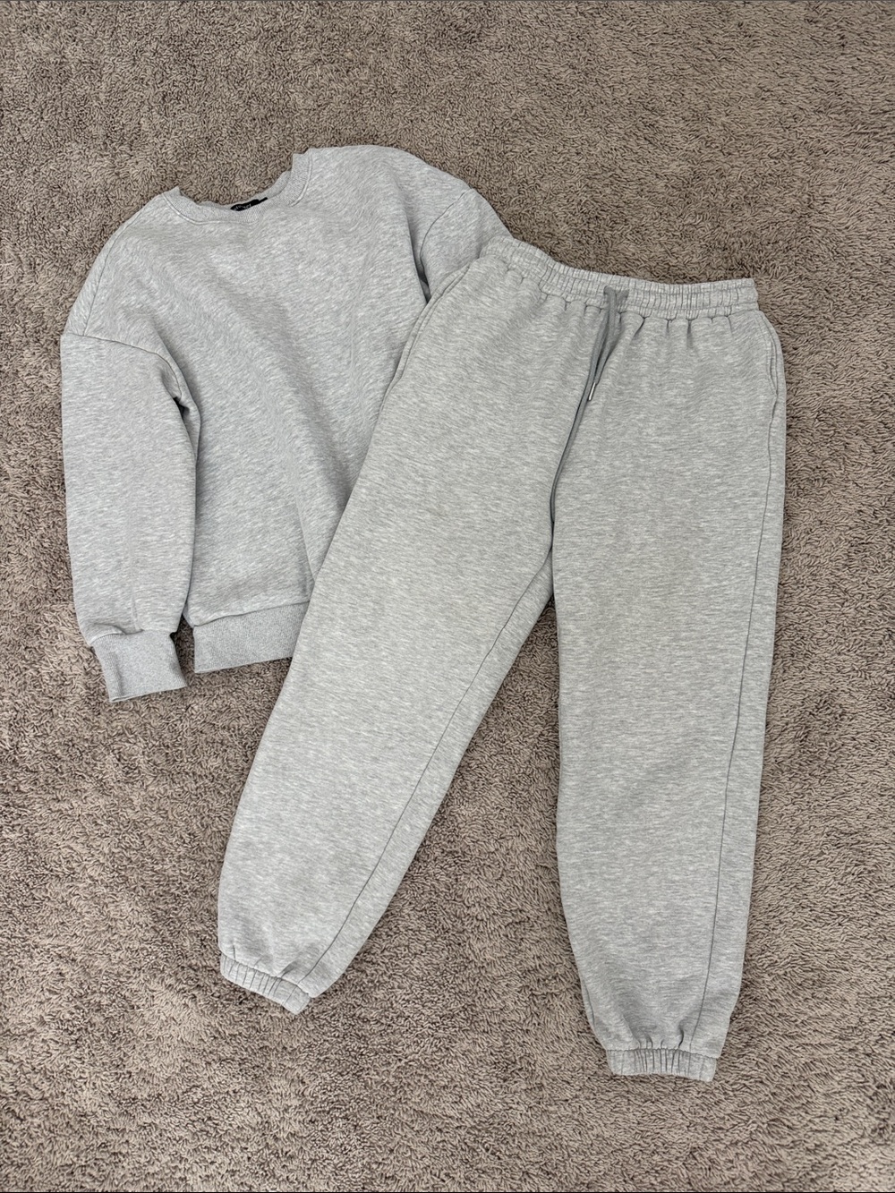 Grey Jogger Sweatpants Set